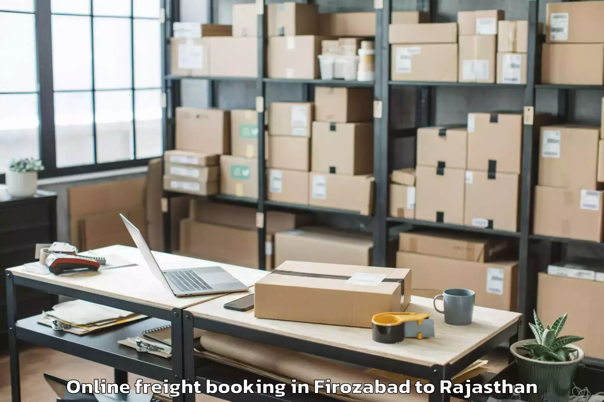 Book Firozabad to Sujangarh Online Freight Booking